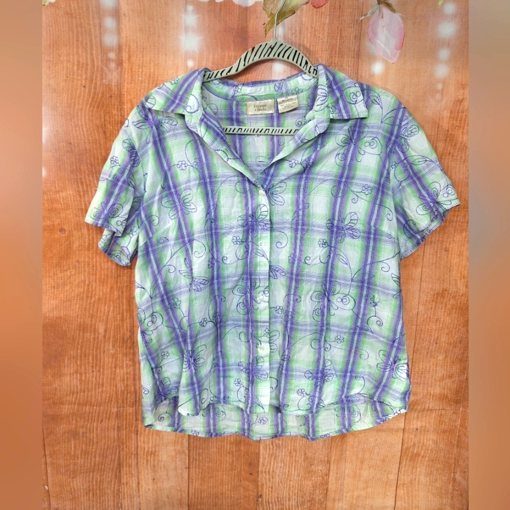 Baxter & Wells button down blouse size XL